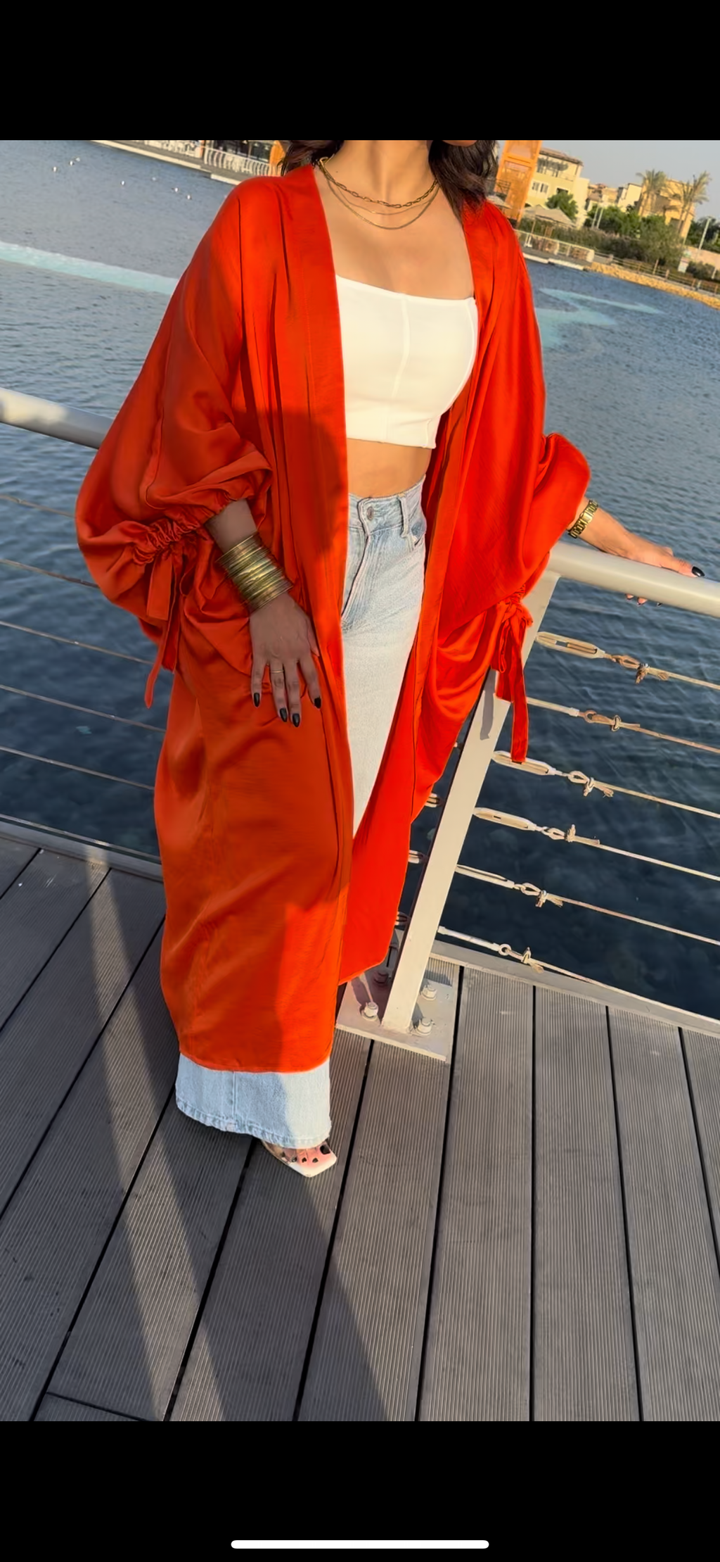 RAA Oversized Orange Cardigan