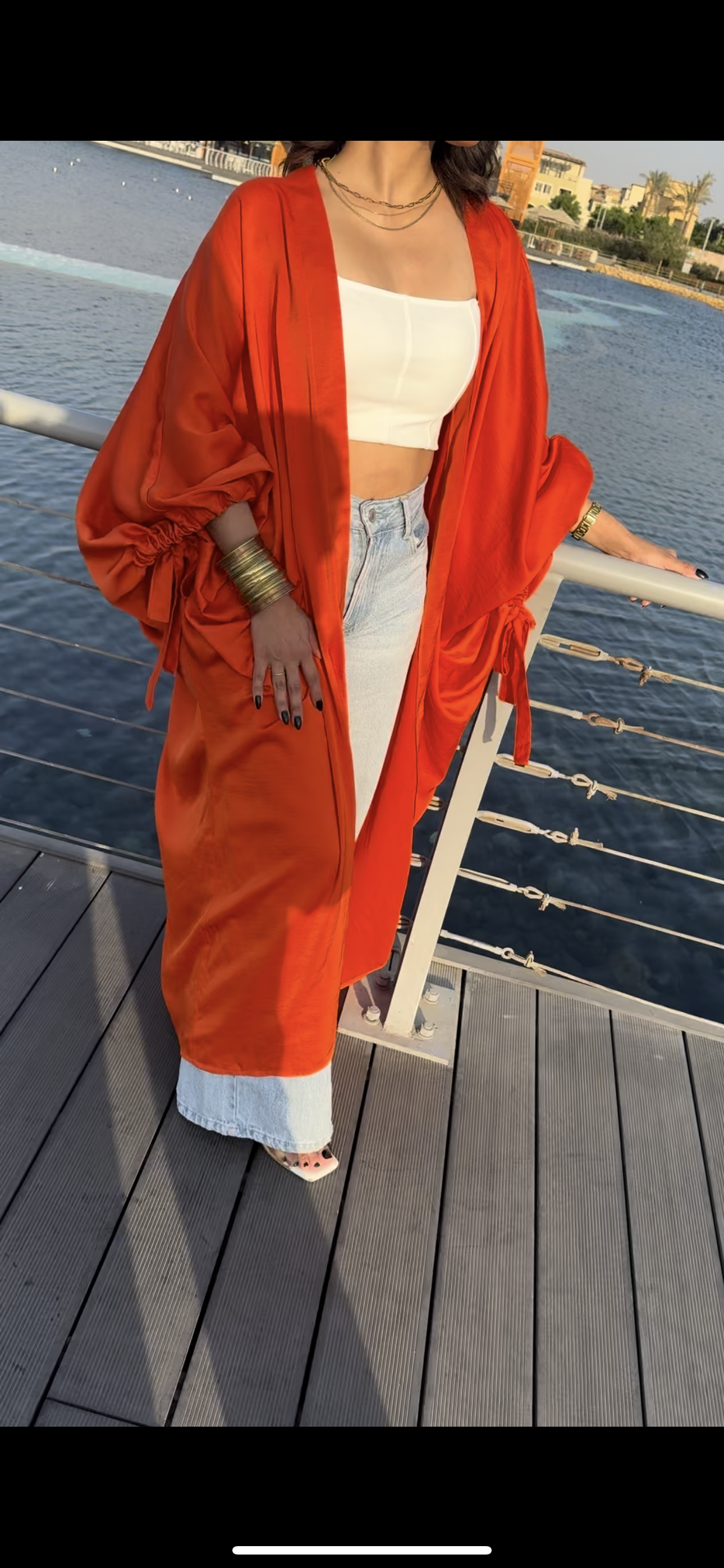 RAA Oversized Orange Cardigan