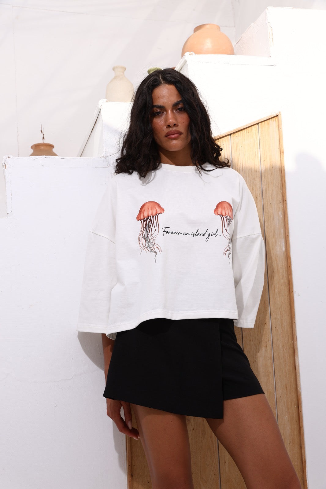 Island girl Crop T shirt