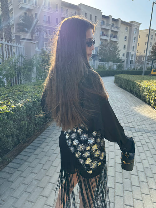 Fringed Black Belt (Coachella Collection)