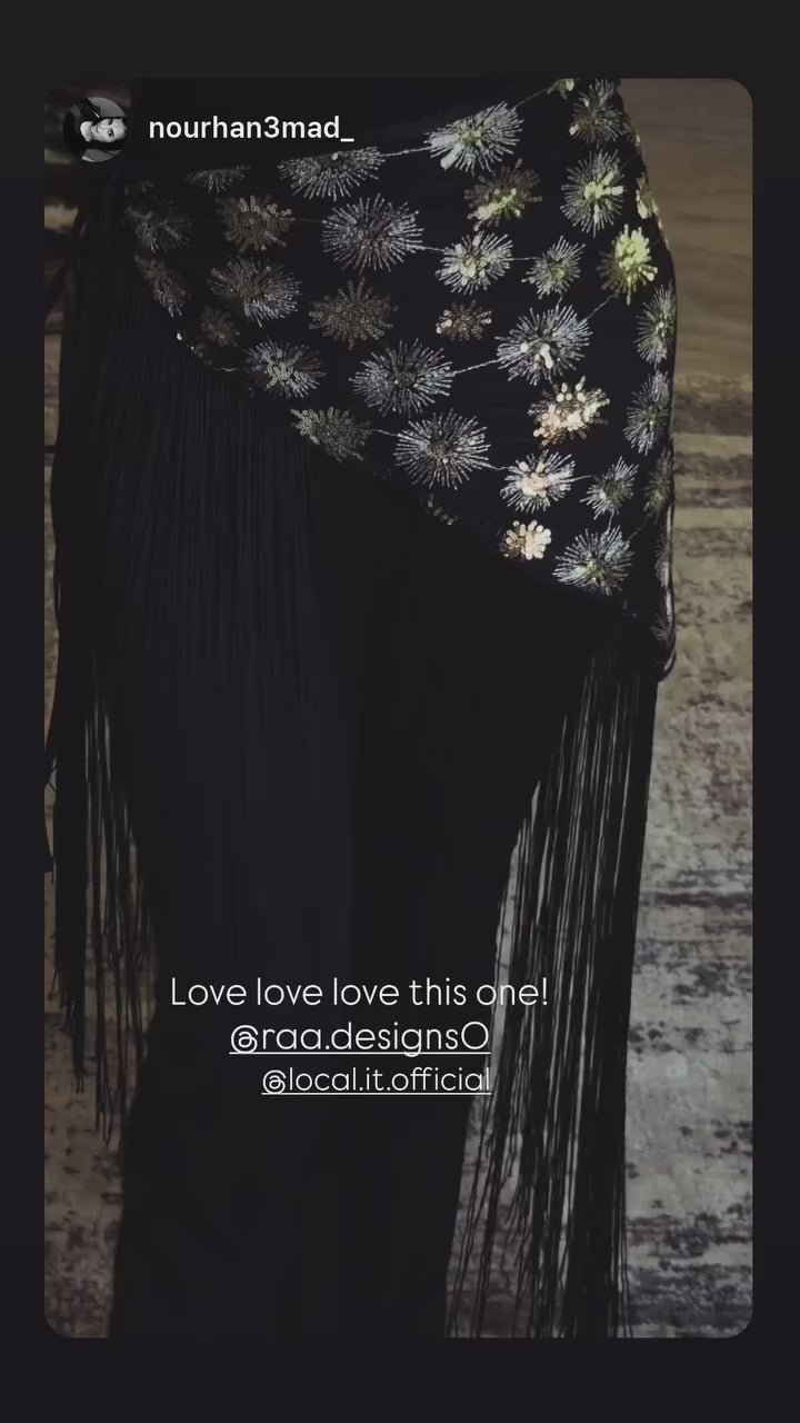 Fringed Black Belt (Coachella Collection)